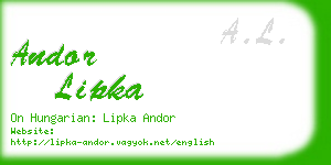 andor lipka business card